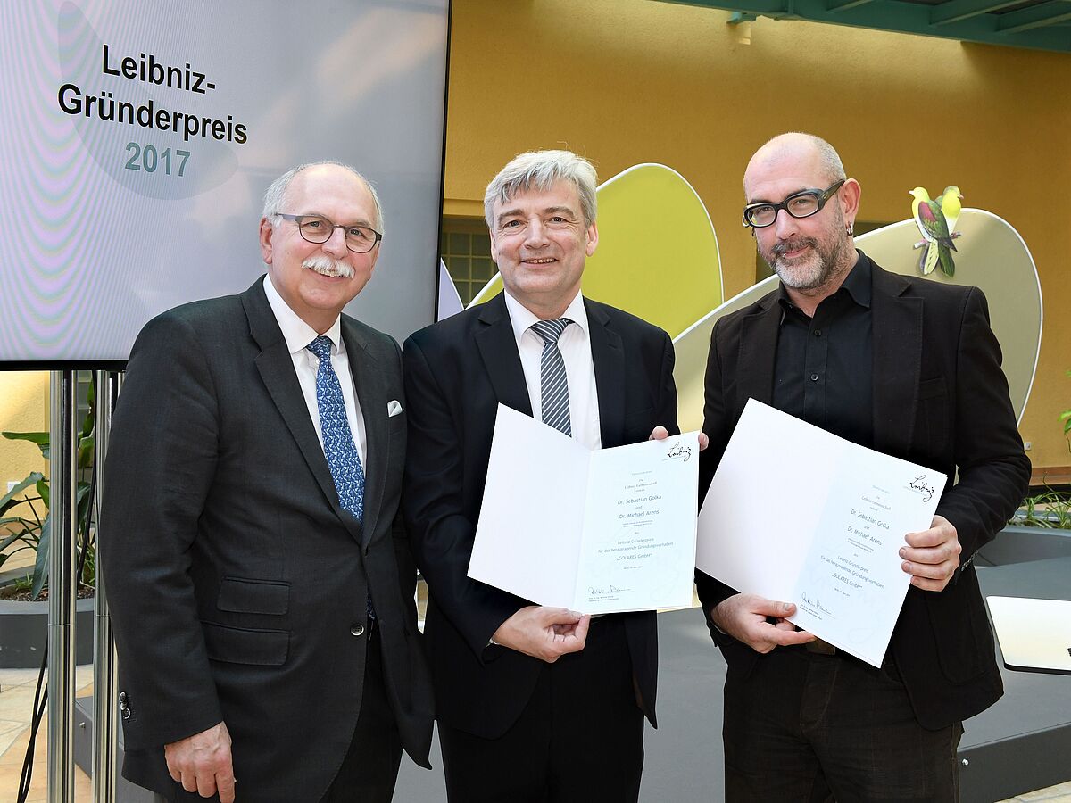 Berliner Start-up GOLARES erhält Leibniz-Gründerpreis 2017
