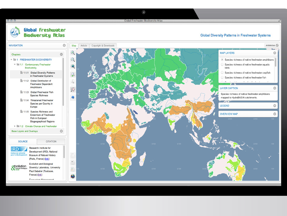 Erster globaler Atlas der Biodiversität in Binnengewässern online